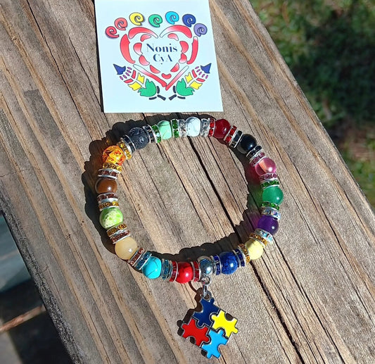 Bracelet with semi-precious stones