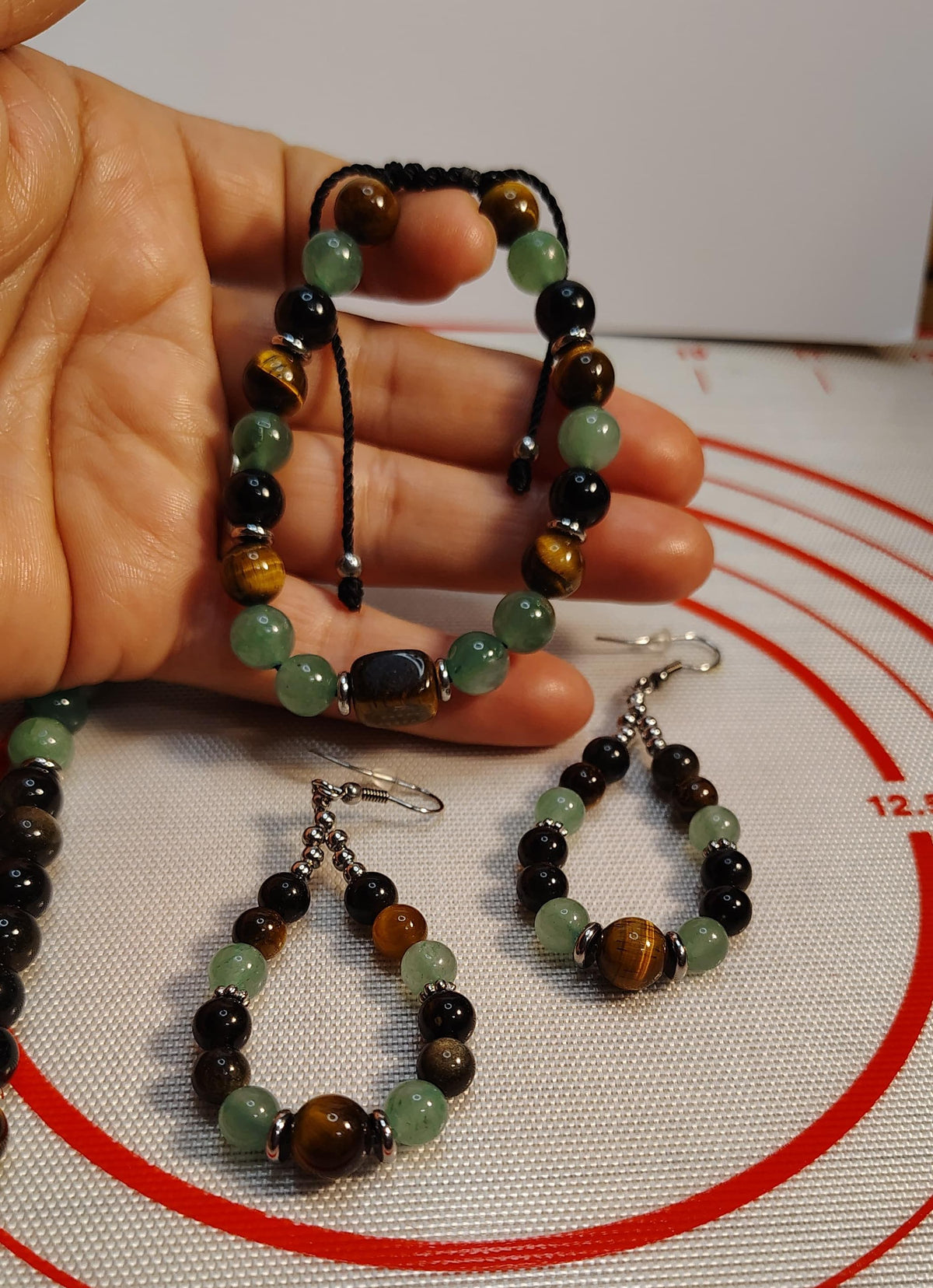 Para la Buena suerte. Juego de collar brazalete y aretes