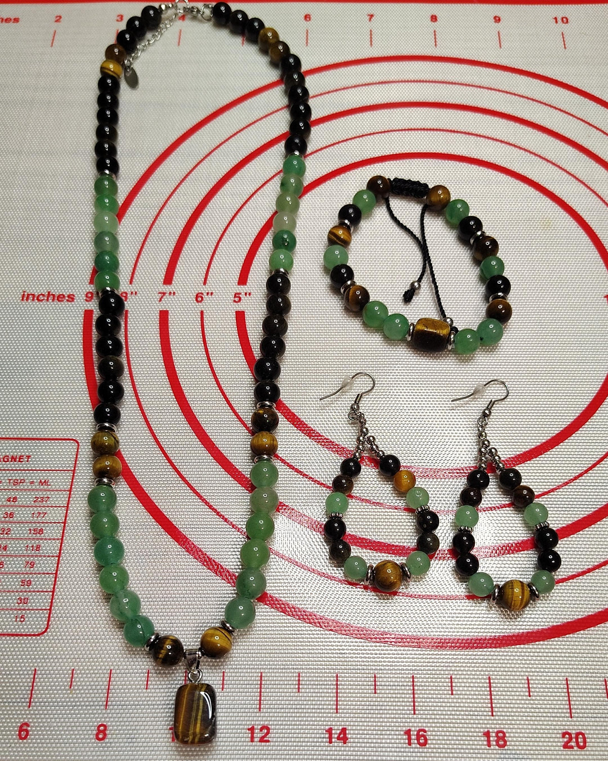 Para la Buena suerte. Juego de collar brazalete y aretes