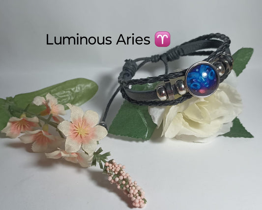UNISEX. Aries Zodiac brazalete,