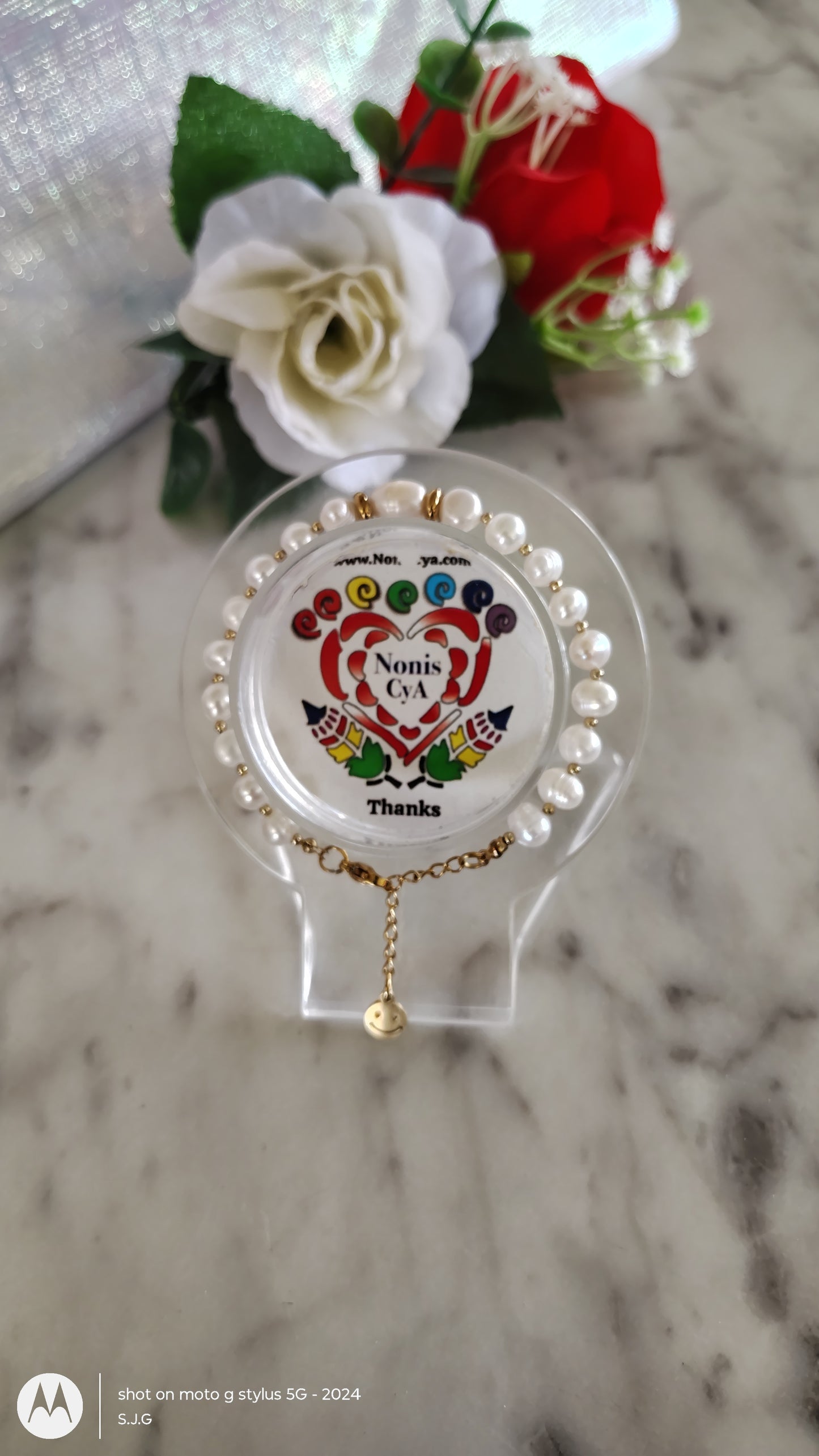 REAL PEARLS 7 AND 8mm Adjustable bracelet: 6.5" to 8.5 in